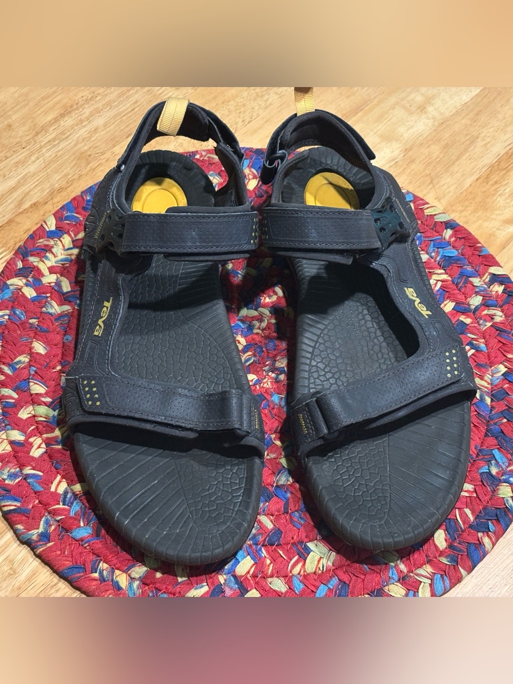 Teva Black and Yellow Sport Sandals